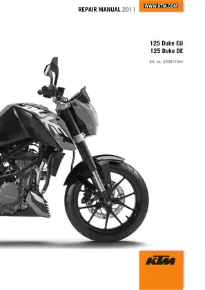 2011-2014 KTM Duke 125 repair manual