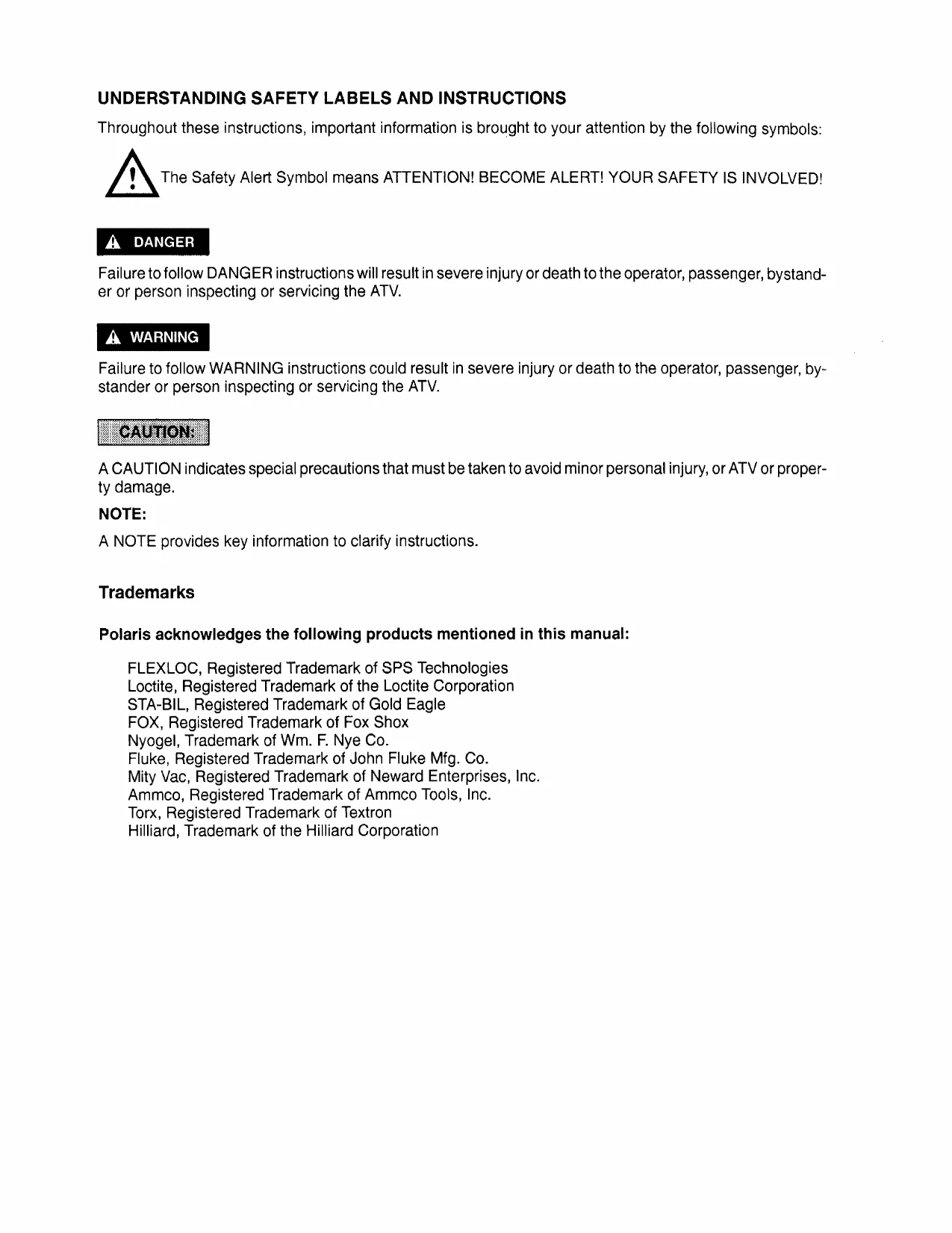 1996-2006 Polaris Sportsman 500 DUSE HO repair manual manual page 2 preview Polaris 1996-2006 Polaris Sportsman 500 DUSE HO repair manual manual preview page 2 - thumbnail