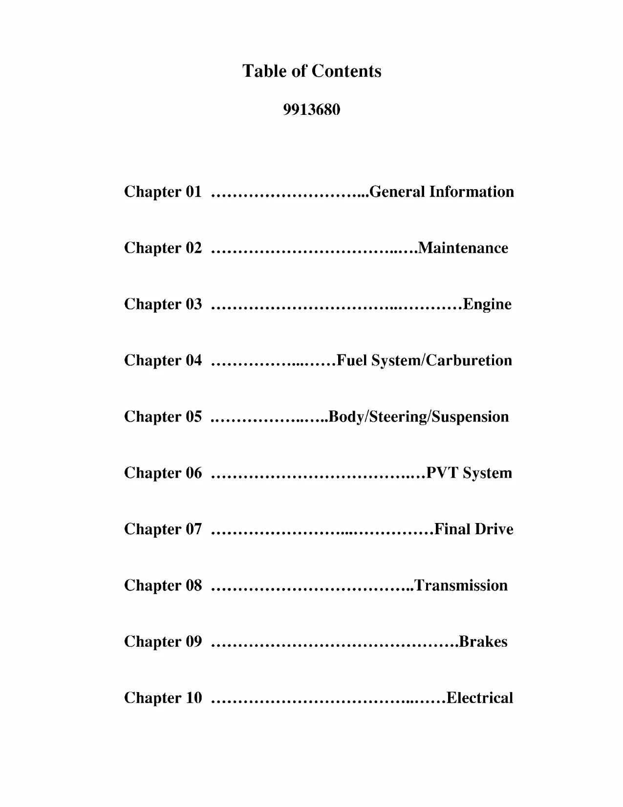 1996-2006 Polaris Sportsman 500 DUSE HO repair manual manual page 3 preview Polaris 1996-2006 Polaris Sportsman 500 DUSE HO repair manual manual preview page 3 - thumbnail