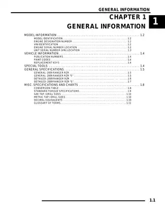2009 Polaris Ranger RZR Service Manual - Comprehensive Repair & Maintenance Guide manual page 1 preview Polaris 2009 Polaris Ranger RZR Service Manual - Comprehensive Repair & Maintenance Guide manual page preview - page 1 of Pages: 333