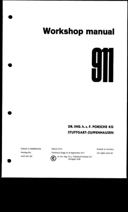 1972-1981 Porsche 911 workshop manual