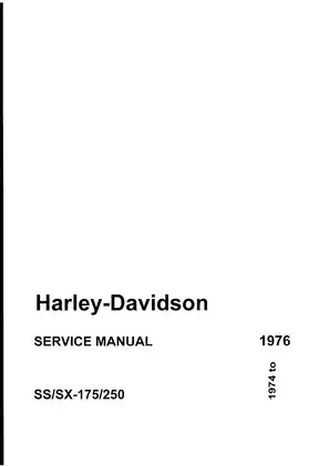 1974-1976 Harley-Davidson SS 175, SS 250, SX 175, SX 250  service manual