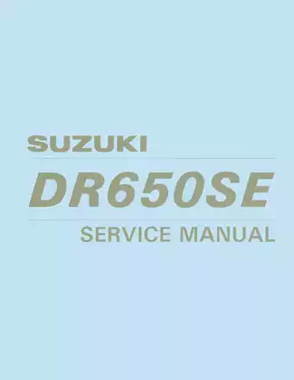 1996-2001 Suzuki DR 650SE service manual