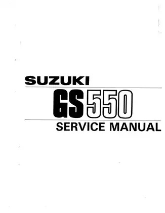 1983 Suzuki GS550, GS550E, GS550ES, GS550L service manual Preview image 1
