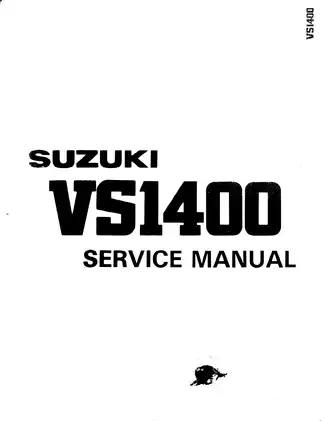 1987-1996 Suzuki VS 1400 Intruder service manual