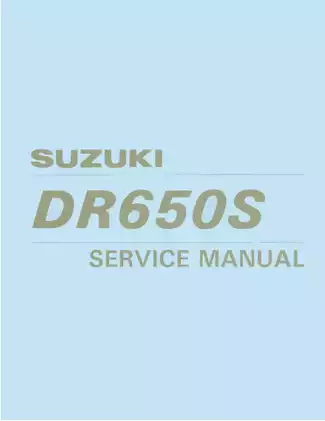 1990-1991 Suzuki DR650S service manual Preview image 1