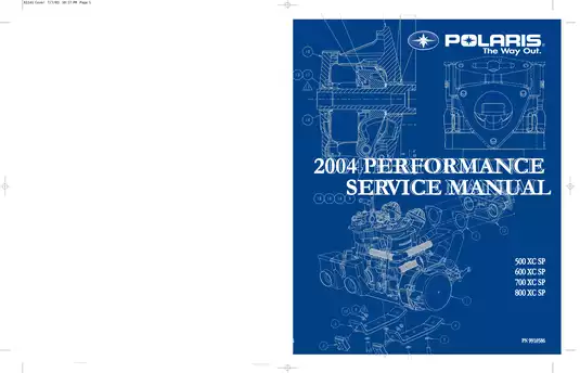 Polaris 2004 Performance Snowmobile Service Manual