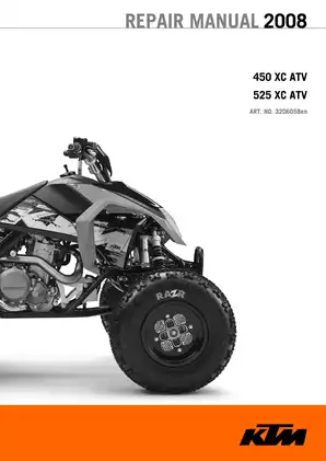 2008 KTM 450 XC, 525 XC repair manual