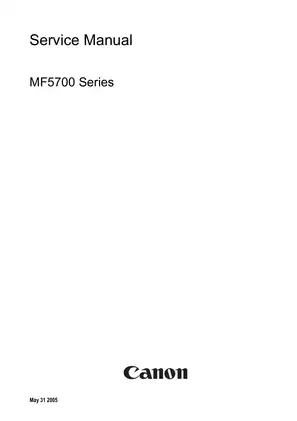 Canon MF5730, MF5750, MF5770, MF5700 series printer service manual