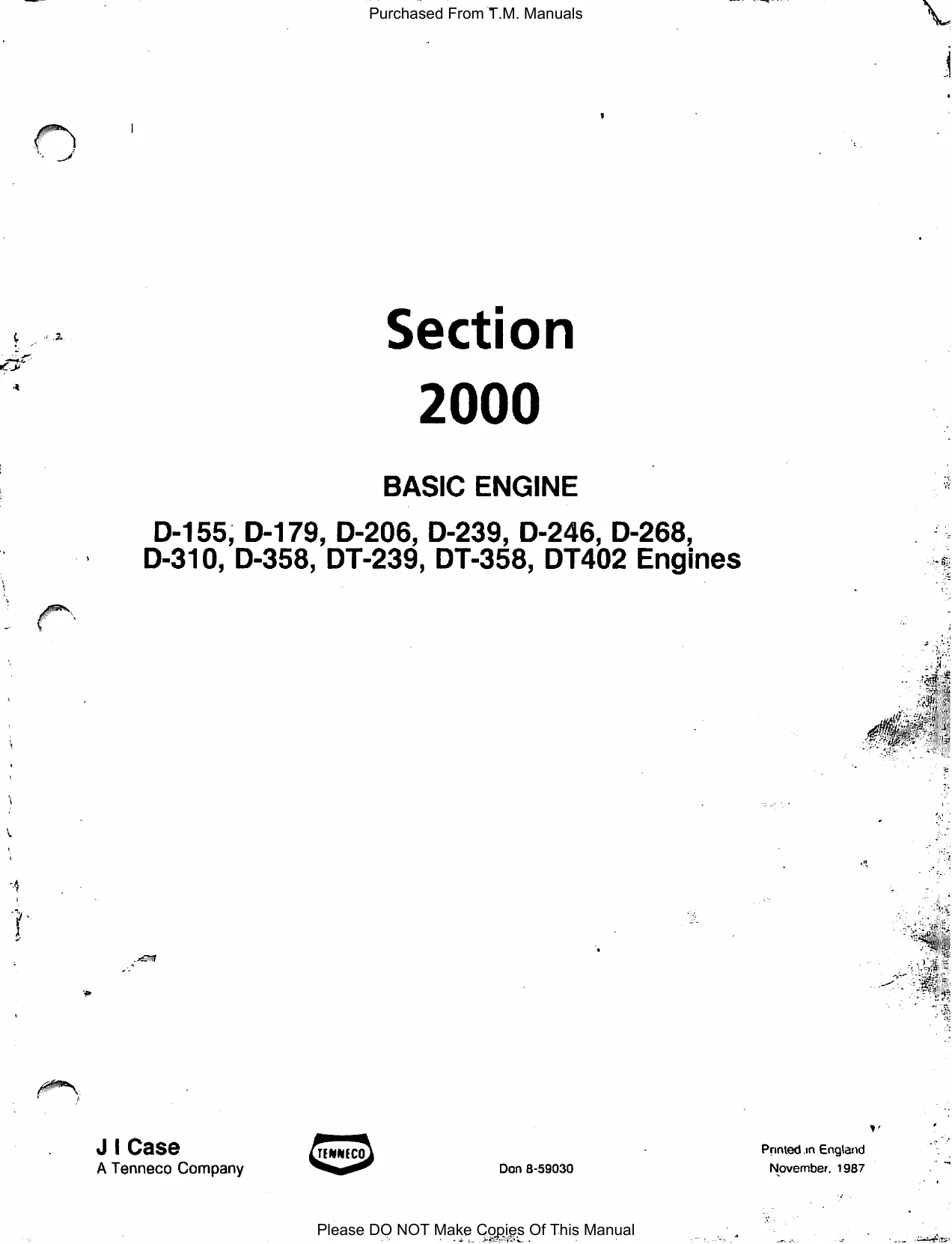 1982-1991 Case IH 956, IH 1056 tractor manual Preview image 2