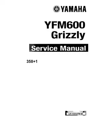 1998-2001 Yamaha Grizzly 600 service manual Preview image 1