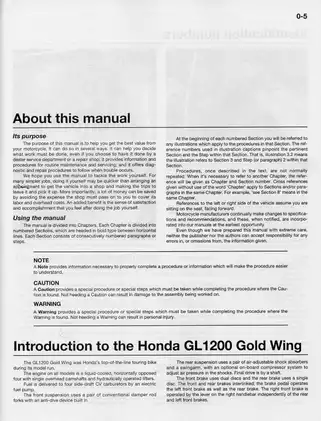 1984-1987 Honda Gold Wing 1200 owners workshop manual Preview image 4