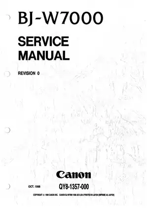 Canon BJ-W7000 large-format inkjet printer service manual