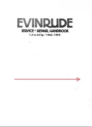 1965-1978 Johnson Evinrude 1,5 hp to 35 hp outboard motor service repair handbook