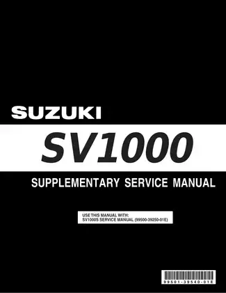 2003-2004 Suzuki SV1000S service manual