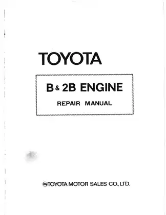 1974-1984 Toyota Land Cruiser B, 2B engine repair manual