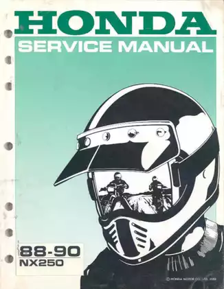 1988-1990 Honda NX250 service manual