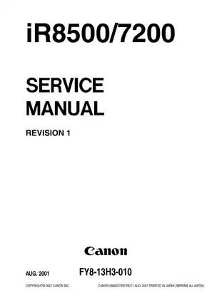 Canon IR7200/IR8500 copier service manual