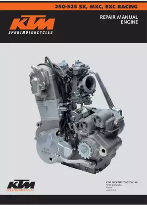 KTM 250, 525, SX, MXC, EXC Racing engine repair manual