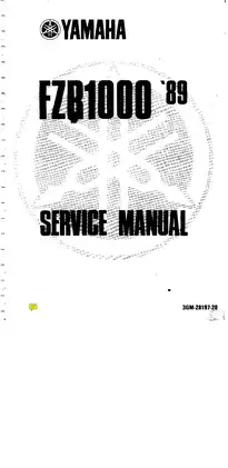 1989 Yamaha FZR 1000 service manual Preview image 1