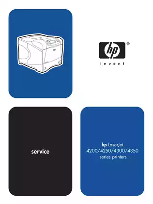 HP LaserJet 4200, 4250, 4300, 4350 monochrome laser printer service guide