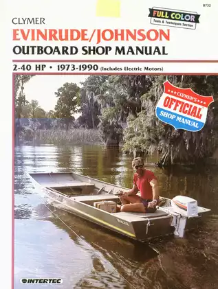 1973-1990 Johnson Evinrude 2 hp - 40 hp outboard motor shop manual