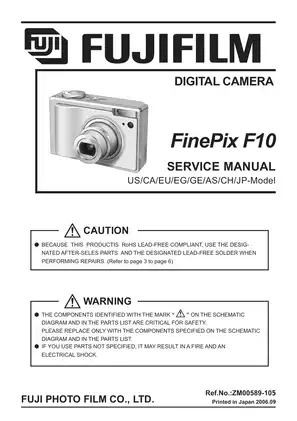 Fujifilm Fuji Finepix F10 digital camera manual