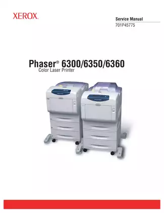 Xerox Phaser 6300 + 6350 + 6360 service manual Preview image 1