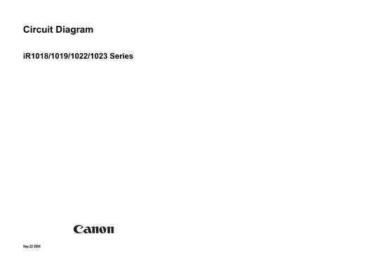 Canon ImageRunner iR1018, iR1019, iR1022, iR1023 Circuit Diagram manual Preview image 1