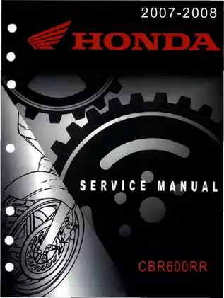 2007-2008 Honda CBR600RR service manual