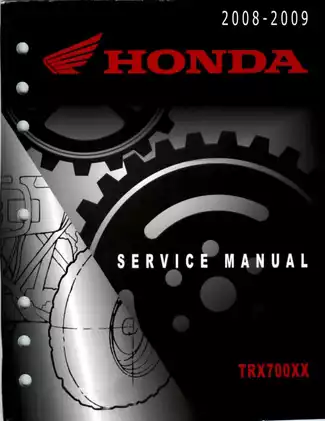 2008-2009 Honda TRX 700 ATV service manual Preview image 1