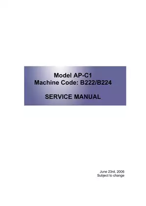Ricoh Aficio MP C3500, Aficio MP C4500 service manual