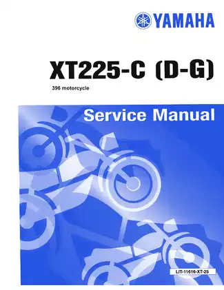 1991-1995 Yamaha XT225 service manual