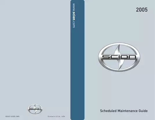 2004-2009 Scion tC scheduled maintenance guide Preview image 1