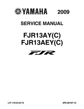 2009-2012 Yamaha FJR1300, FJR13 service manual Preview image 1