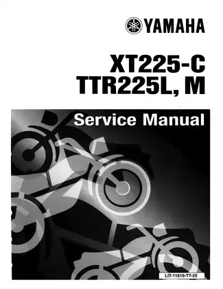 1999-2004 Yamaha XT225-C TTR225L TTR225M service manual Preview image 1