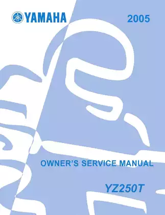 Yamaha YZ250 Service Manual (2023 Edition) - All You Need for Maintenance and Repair image