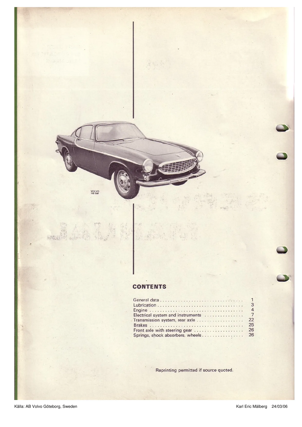 1961-1973 Volvo P1800 manual Preview image 2