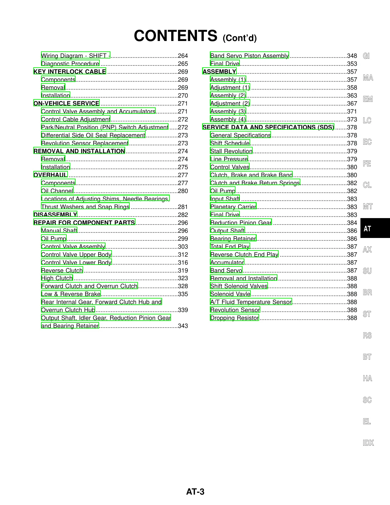 2001 Nissan Sentra repair manual Preview image 3