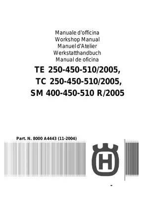 2005 Husqvarna TE, TC, SM, 250, 400, 450, 510 repair manual