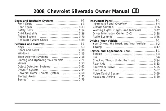 2007-2009 Chevrolet Silverado owner manual