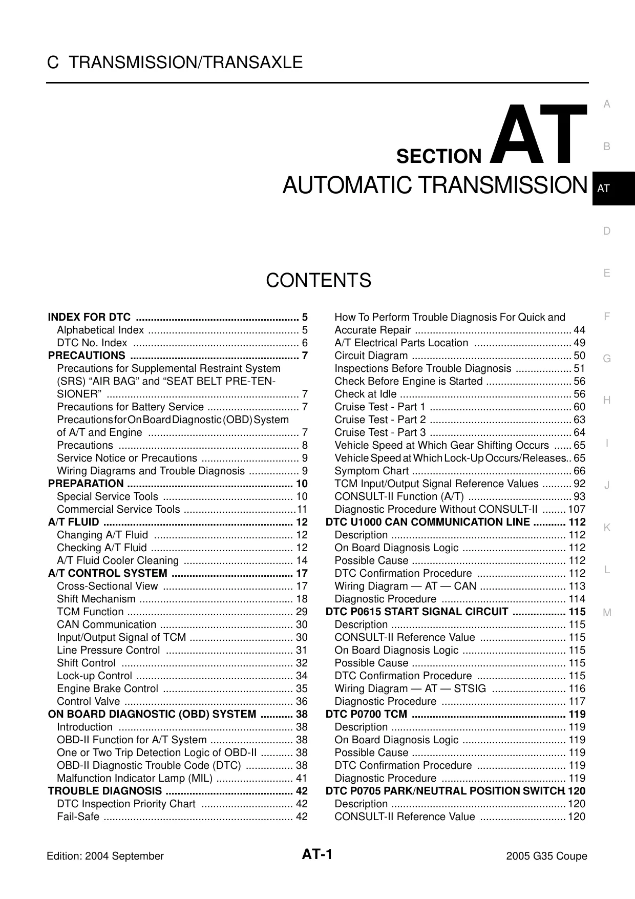 2005 Infiniti G35 service manual