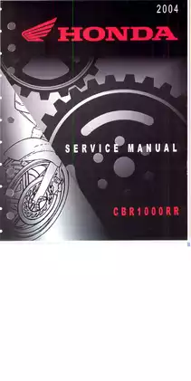 2004 Honda Fireblade CBR1000RR service manual