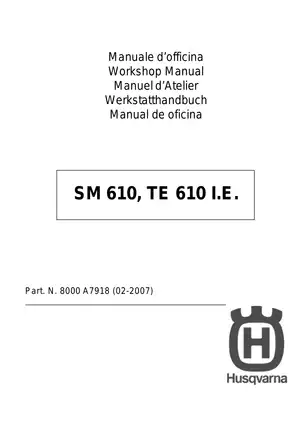 2008 Husqvarna SM 610, TE 610IE workshop manual
