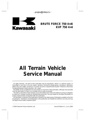 2005-2007 Kawasaki Brute Force 750, KVF750 4x4 service, repair manual Preview image 5