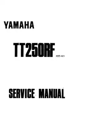 1995 Yamaha TT250RF, TT250 trail bike service manual Preview image 1