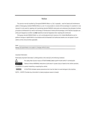 2005 Yamaha YBR125 service and shop manual manual page 2 preview Yamaha 2005 Yamaha YBR125 service and shop manual manual preview page 2 - thumbnail