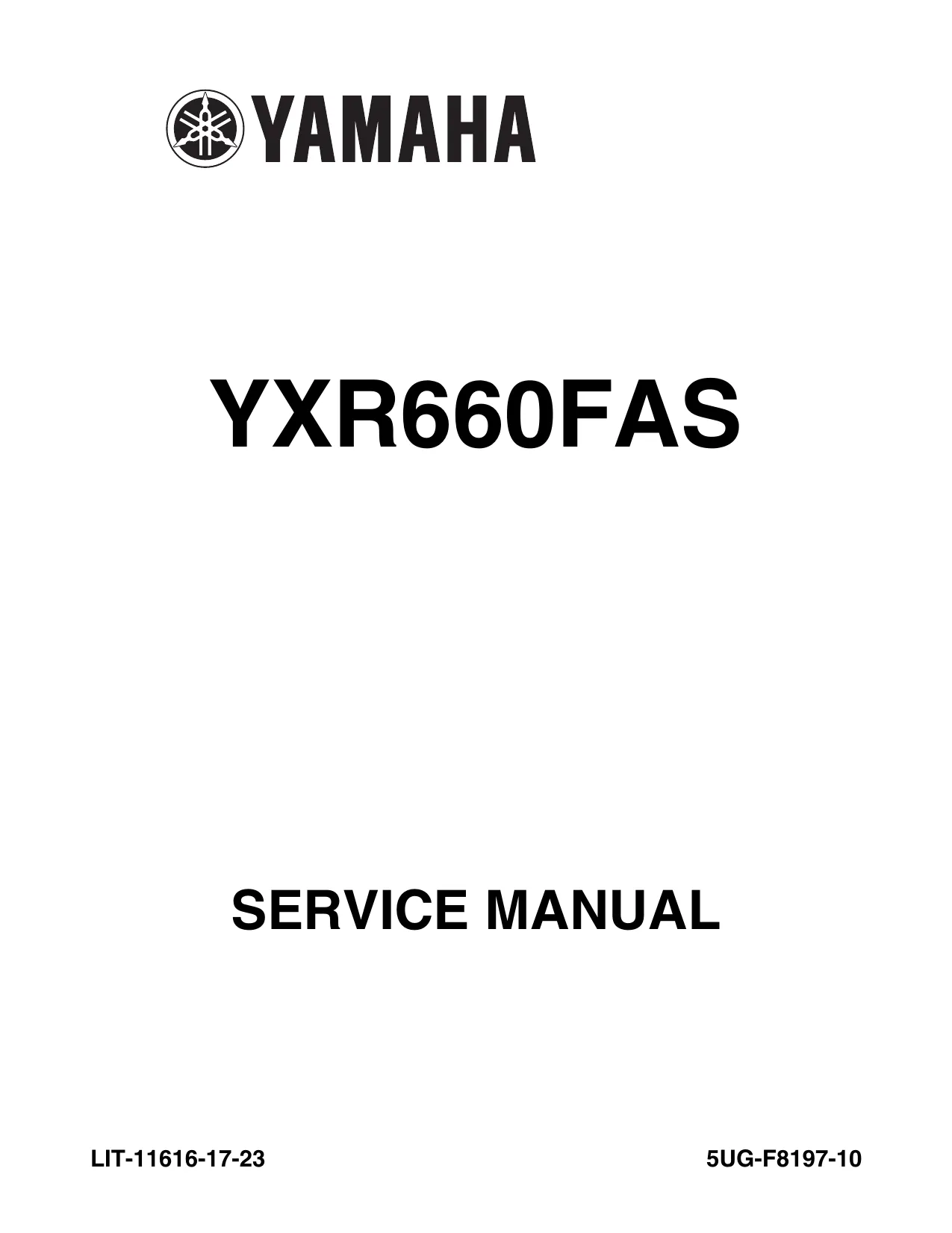 2004-2007 Yamaha Rhino 660, YXR 660, YXR 66 UTV service manual Preview image 1