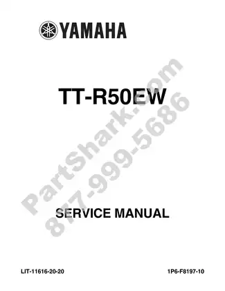 2007-2009 Yamaha TT R50 repair manual