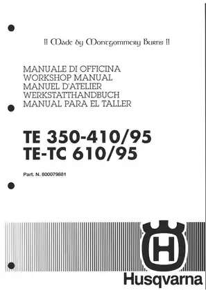1995-1996 Husqvarna TE350, TE410, TC610 workshop manual Preview image 1
